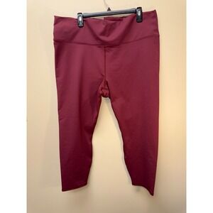 Fabletics KESSLER II High Waisted Strappy 7/8 Leggings Burgundy Size 4X New